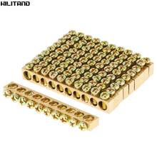 10pcs 5-7-10-Hole Electrical Distribution Wire Screw Terminal Brass Ground Neutral Bar Wire Connector Ground Bars 2024 - buy cheap