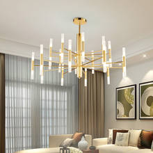Lámpara colgante de estilo Art Deco para interiores, luz Led dorada y negra de diseño moderno, para cocina, sala de estar y dormitorio 2024 - compra barato