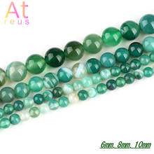 Wholesale 6 8 10mm Greenagate Natural Stone Round Stone jewelry 15" Strand Beads For DIY Making Bracelet Necklace Jewelry 2024 - buy cheap