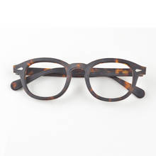 Johnny depp óculos de acetato, unissex, redondo, transparente, estilo vintage 2024 - compre barato