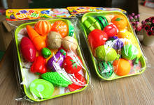 Brinquedo de comida de plástico para crianças, brinquedo para cortar comida de frutas, legumes e crianças, 2019 2024 - compre barato