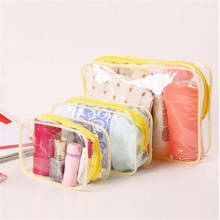 Travel PVC Cosmetic Bags Women Transparent Clear Zipper Makeup Storage Bags Organizer Bath Wash Make Up Tote Handbags Case 2024 - buy cheap