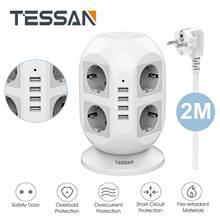 Tessan-multitomada com interruptor on/off, 4 entradas usb, extensão, 2m, 110 pés, fio 250 ~ 2500 v, w 2024 - compre barato