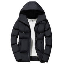Jaqueta de inverno masculina acolchoada, casaco com capuz acolchoado quente para homens, estilo coreano, novo casaco 2020 para outono 2024 - compre barato