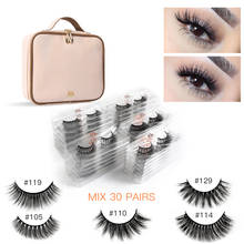 Wholesale Eyelashes 30/50 Pairs Mink Eyelashes With Makeup Bag Makeup Volume 3D Mink Lashes In Bulk Natural False lashes In Bulk 2024 - buy cheap