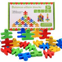 Cartoon Balance Villain Blocks Montessori Educational Wooden Toys Baby Toddler Kids Jenga Games Jeux En Bois Bébé 2024 - buy cheap