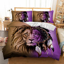 3D Lion dreamcatchers Bedding Set Lightweight Microfiber Duvet Cover Pillowcases Wolf Bedclothes Home Textiles 2/3pcs dropship 2024 - buy cheap