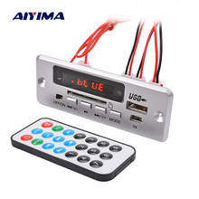 AIYIMA 5 в Bluetooth MP3 декодер усилитель мощности 2X3W стерео музыкальный mp3-плеер AUX FM USB TF SD декодер карты 2024 - купить недорого