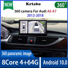 Krtabo-Radio Multimedia con GPS para coche, Radio con reproductor, 10,25 pulgadas, 10,0 Android, cámara 360, BT, para Audi A6, A7, 2012-2018 2024 - compra barato