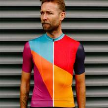 New colorful race fit cycling jersey men 2020 Air mesh Short sleeve cycling shirt Maillot Ciclismo hombre Breathable sport wear 2024 - buy cheap