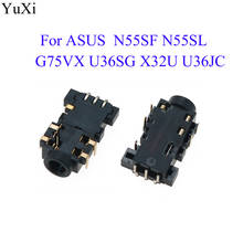 Yuxi soquete de entrada para fone de ouvido, 8p 8pin, conector de entrada para laptop e netbook, para asus n55sf n55sl g75vx x32u u36jc u36vga 2024 - compre barato