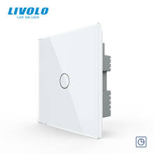 Livolo-Interruptor de pared táctil con Panel de cristal, temporizador de luz estándar UK, 30s de apagado automático, control de sensor táctil, con retroiluminación led 2024 - compra barato