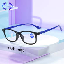 Óculos de leitura ultraleve vcka tr90, óculos quadrados anti luz azul para presbiopia e hipermetropia, leitores de óculos com + 1.0 a + 4.0 2024 - compre barato