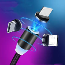 1 м Магнитный Micro USB кабель для samsung Xiaomi huawei телефонный кабель Быстрая зарядка usb type C кабель магнит зарядное устройство провод шнур 2024 - купить недорого