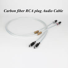 1 par de cables analógicos X41025 5N, chapados en plata, chapado en rodio con enchufe RCA de fibra de carbono, Cable de Audio HIFI RCA para CD AMP 2024 - compra barato