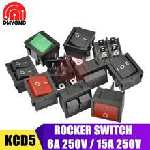 10pcs/lot Rocker Switch 2/3 Position ON-OFF/ON-OFF-ON 6A 15A 250V 4/6Pin 21*24MM Boat Power Switch Push Button With LED 2024 - buy cheap