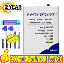 Top Brand 100% New 4600mAh Battery for Wiko U Feel GO Batteries + free tools 2024 - buy cheap