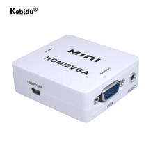 Kebidu 1080P MINI HD HDMI-совместимый преобразователь VGA с аудио 2VGA видео Box адаптер для Xbox360 ПК DVD PS3 2024 - купить недорого