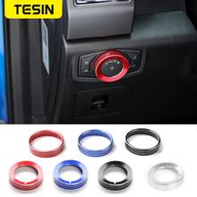 TESIN Aluminium Alloy Head Light Lamp Switch Button Decorative Ring Cover Frame Sticker for Ford F150 XLT 2016+ Car Styling 2024 - buy cheap