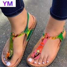 Women Sandals 2021 Summer Outdoor Beach Flip-flop Sandals Green Fashion Gladiator Sandals Women Flats Casual Sandalias De Mujer 2024 - buy cheap