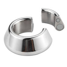 Scrotum Bondage Magnetic Cock Ring Stainless Steel Metal Penis Ring Ball Stretcher Sex Toys For Men Testicles Dick Ring 2024 - buy cheap