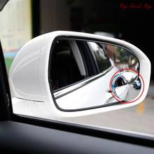 Espelho convexo para retrovisor automotivo, espelho para ponto cego, grande angular, 360 graus, sem armação, 1 ou 2 peças 2024 - compre barato