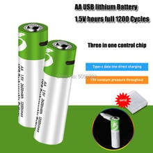 High capacity 1.5V 2600mwh AA Rechargeable li-ion Battery polymer with USB rechargeable  + Battery storage Box 2024 - buy cheap