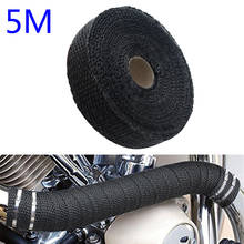 Thermal Heat Wrap 1.5mm Black Pipe Insulation Tape Exhaust Glass Fiber Insulation Tape Car Motorcycle Accessories 2024 - buy cheap