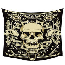 Tapiz de calavera de Terror para colgar en la pared, ropa de cama, toalla, sala de estar, patio trasero, pesado 2024 - compra barato