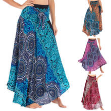 Womail Women Skirt Summer Fashion Long Hippie Bohemian Gypsy Boho Flowers Elastic Waist Floral Halter Skirt 2020 2024 - buy cheap