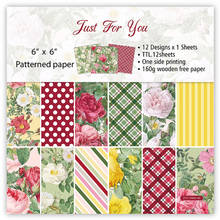12pc juste pour vous patterned paper Scrapbooking paper pack handmade craft paper craft Background pad 2024 - buy cheap