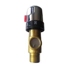 Bronze g1/2 masculino 3 vias termostática válvula de mistura controle água chuveiro temperatura n5p6 2024 - compre barato