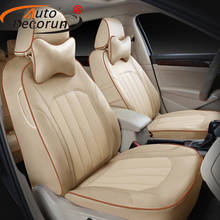 AutoDecorun PVC leather seat cover for Volkswagen VW Sharan accessories seat covers set for cars seat cushion supports 2012-2018 2024 - buy cheap