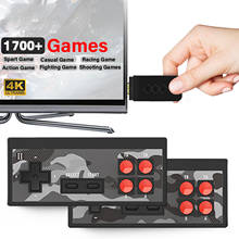 Console de videogame retrô sem fio, console de videogame 4k hd com 1700 jogos clássicos embutidos, controle para dois jogadores 2024 - compre barato