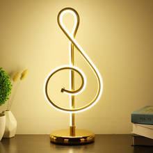 Thrisdar-lâmpada de mesa led criativa, personalidade, quarto, lâmpada de leitura, notas musicais, escritório, hotel, bar 2024 - compre barato