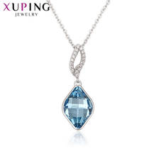 Xuping ювелирные изделия простые современные женские кристаллы ожерелье для вечерние ринки Подарок на годовщину 43732 2024 - купить недорого