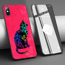 Funda de silicona suave para iPhone, carcasa de gato brillante, rosa, para iPhone 11 Pro Max X 5S 6 6S XR XS Max 7 8 Plus 2024 - compra barato