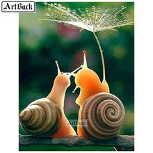 5d diamond painting snail couple full square / round animal diamond embroidery diy diamond mosaic cross stitch 2024 - buy cheap