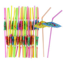 25/50/100pcs Mix Color Umbrella Straws Hawaii Party Straw Drinking Straws for Home Wedding Summer Party Decoration 2024 - buy cheap