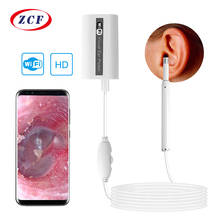 Endoscopio F170 para limpieza de orejas WIFI HD720P, recolector Visual de oreja, cámara de otoscopio de inspección de 5,5mm, cámara de túnel de oreja para Android PC IOS 2024 - compra barato