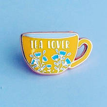 Tea Cup Mug Tea Lover Floral Enamel Brooch Pins Badge Lapel Pin Brooches Alloy Metal Fashion Jewelry Accessories 2024 - buy cheap