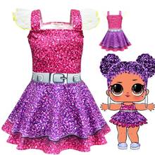 LOL surprise dolls/платье для костюмированной вечеринки для девочек балетная юбка на лямках платье с рисунком куклы вечерние костюмы Детские вечерние костюмы 2024 - купить недорого