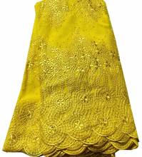 New Design Nigerian Lace Fabric African Lace Fabrics High Quality Tulle Net French Net Lace Fabric For Wedding ELM030 Yellow 2024 - buy cheap