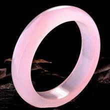 Genuine Natural Pink Jade Bangle Bracelet Fashion Charm Jewellery  Accessories Hand-Carved Amulet Gifts for Women Men 2024 - buy cheap