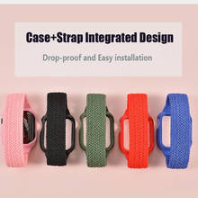 Case Braided Solo Loop Strap For Apple Watch Band 6 44mm 40mm iWatch band 38mm 42mm Elastic bracelet Apple watch series 5 4 3 se 2024 - buy cheap