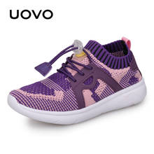Uovo детская обувь для мальчиков и девочек; сезон весна-осень; дышащие кроссовки для детей; Легкая спортивная обувь для бега 2024 - купить недорого