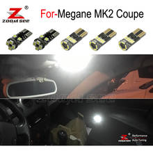 Lâmpada led para porta de carro + luz led para leitura interna, porta-malas, renault megane ii 2 mk2 coupe (2003 a 2008), 10 peças 2024 - compre barato