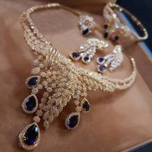 missvikki Luxury African Big 4PCS Jewelry Set For Women Wedding Party Naija Bride Necklace Bangle Ring Dubai Dress Jewelry Set 2024 - buy cheap