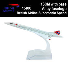 1:400 Concorde British Airline Supersonic Speed Airplane Model Base Alloy Aircraft Plane Display Adult Toy Airliner Gift Display 2024 - buy cheap