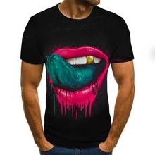 Мужская одежда 2020, яркая футболка, летняя футболка с 3D-принтом странные дела в стиле Харадзюку, Повседневная футболка с круглым вырезом 2024 - купить недорого